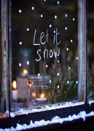 Einfache Let It Snow Weihnachtsdekoration