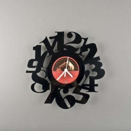 reloj de vinilo3 arte reciclado