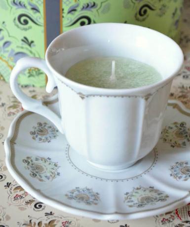 Mini porte-bougie chauffe-plat en forme de tasse de thé