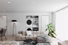 2 paprasti, modernūs namai su paprastais, moderniais baldais