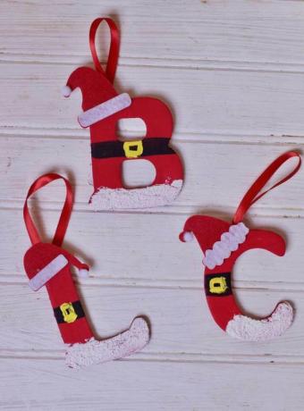 Personalisierte Weihnachtsbrief-Ornamente und Geschenkanhänger