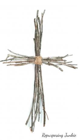 Simple Twig Cross การตกแต่งอีสเตอร์ทางศาสนา