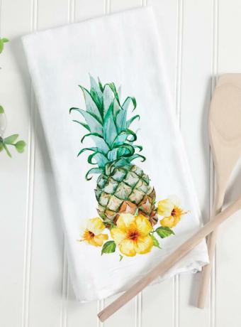 Tropische Hibiskus-Ananas-Thema-Geschirrtücher