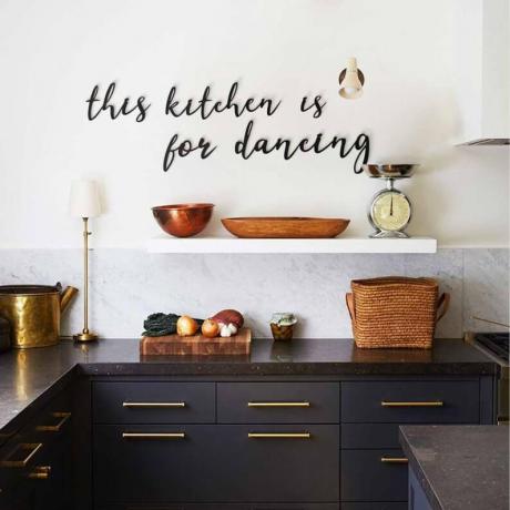 Kitchen is for Dancing Metal Wall Art