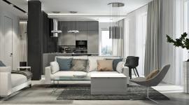 Blush, décor noir et blanc dans un appartement familial moderne