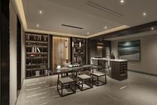Design de interiores luxuoso asiático moderno