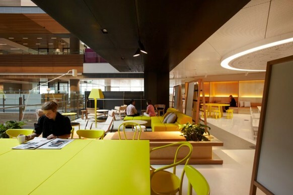 ANZ forretningscenter farverige kreative moderne kontorlokaler 