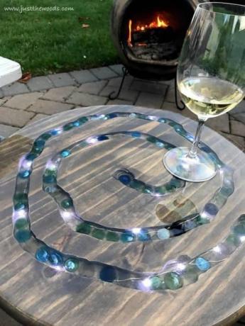 DIY Swirl LED Mosaic Bistro Stolek