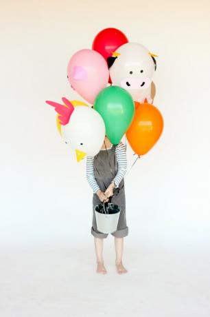 Entzückende Papierballon-Nutztiere