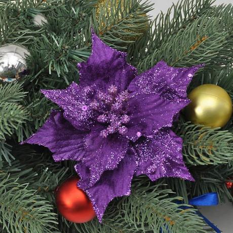 Kuppn umetna vijolična bleščeča božična zvezda