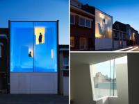 Glassfasade avslører arkitektonisk skulpturelt hjem