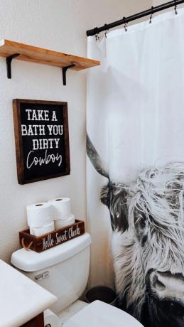 Humorvolles handbemaltes Schild für Cowboys oder Cowgirls