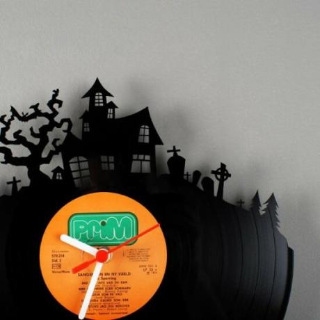 vinylové hodiny5 recyklované umění