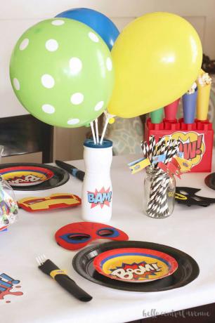 Lustige DIY-Ballon-Tischdekoration