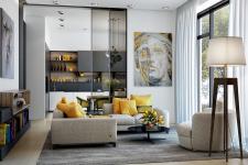 25 hermosas salas de estar con acento amarillo
